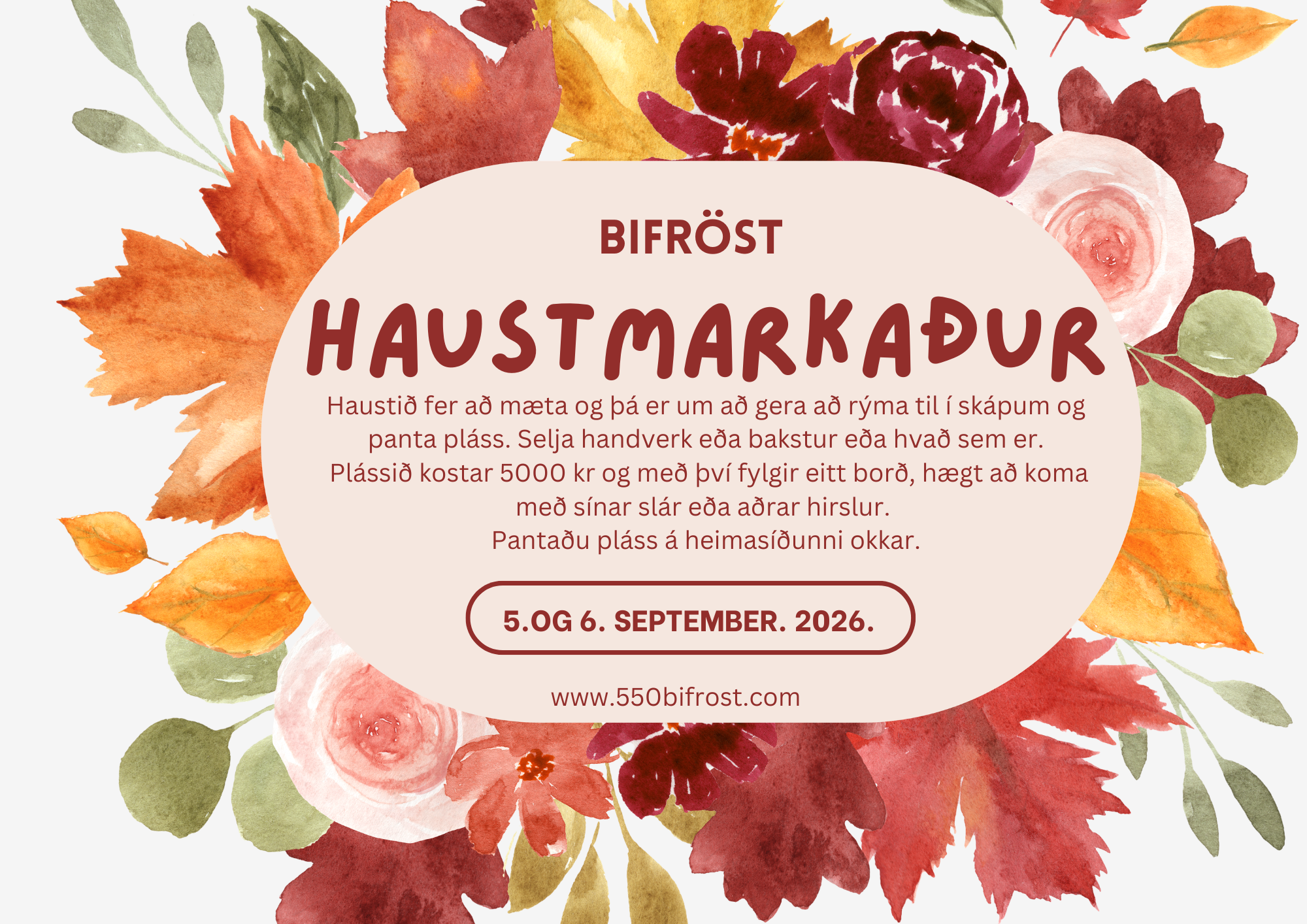Haustmarkaður - 5 & 6 sept