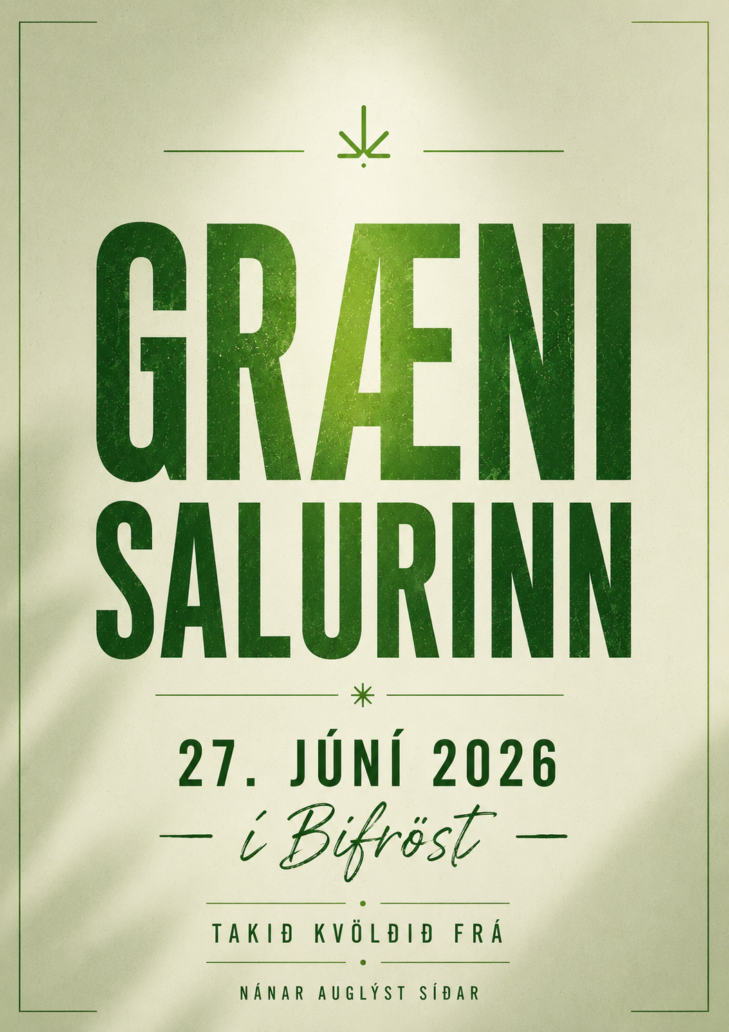Græni salurinn - 27. Júní